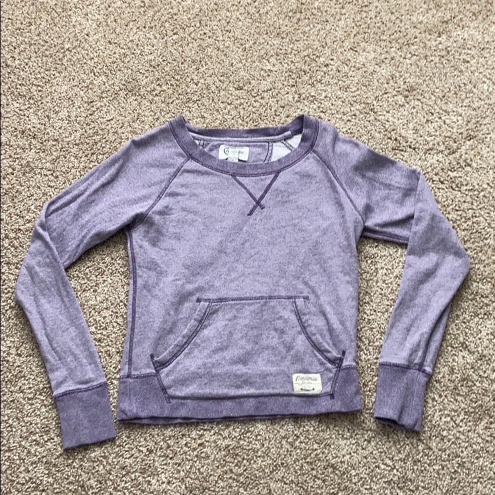 Purple converse crew neck